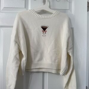 Women’s cropped espresso martini sweater